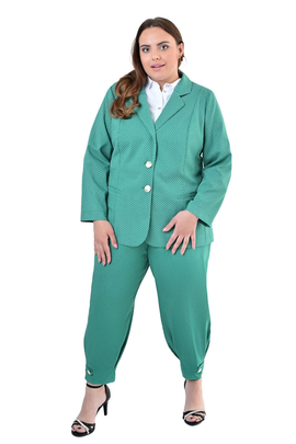 Żakiet FZA1052 ZIELONY kropki