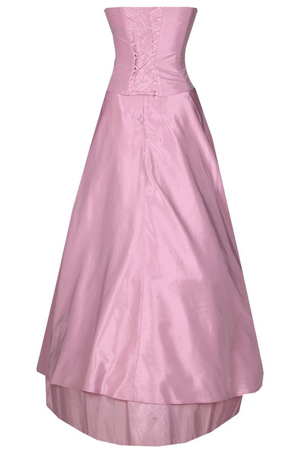 Sukienka FSU074 RÓŻOWY BIAŁY