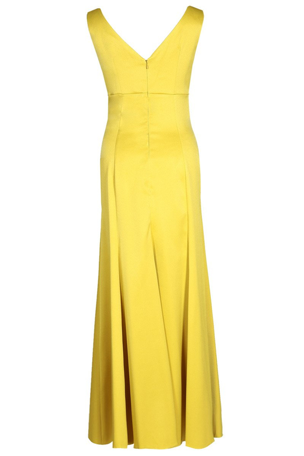 Sukienka FSU1023 ŻÓŁTY CIEMNY