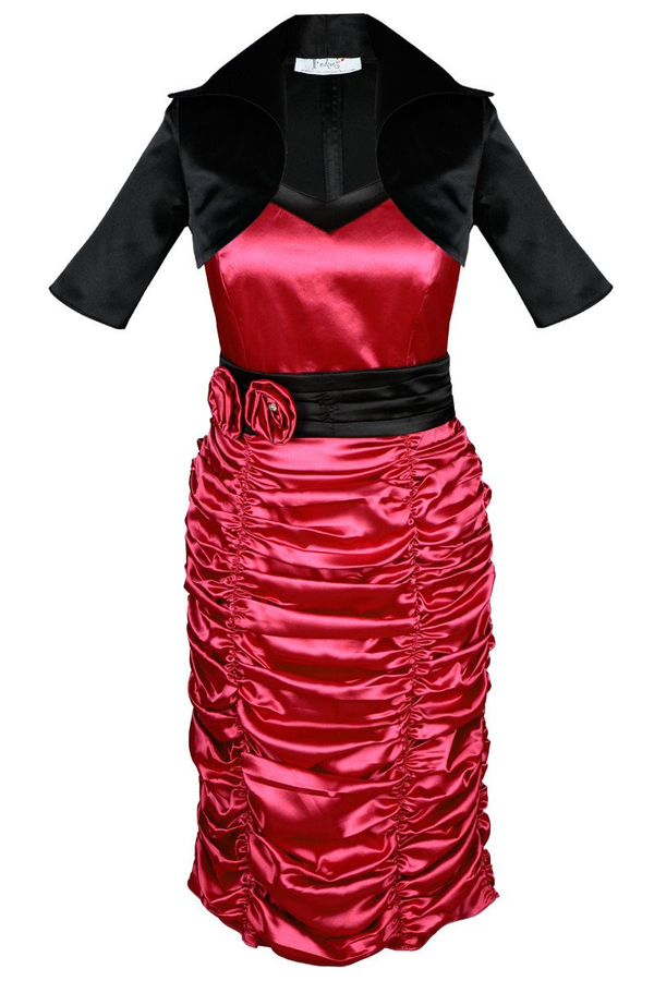 Sukienka FSU190 MALINOWY CUKIERKOWY