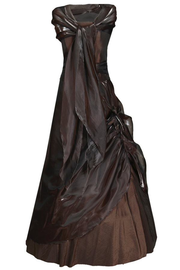 Sukienka FSU034 CZEKOLADOWY CIEMNY