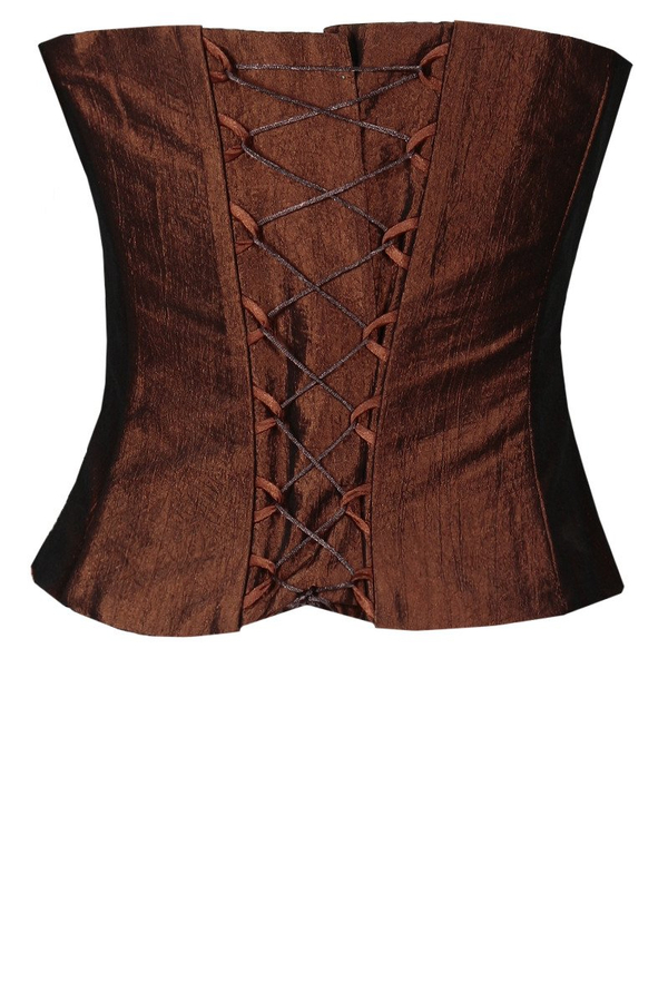 Gorset FGR042 MIEDZIANY tafta