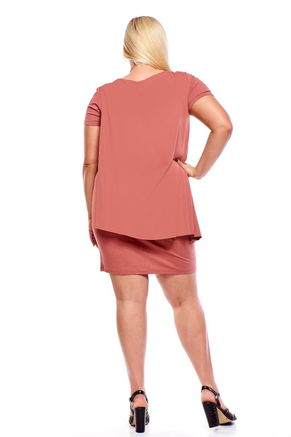 Sukienka FSU1001 CEGLASTY