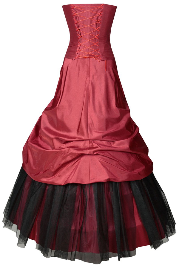 Sukienka FSU038 CZERWONY CIEMNY