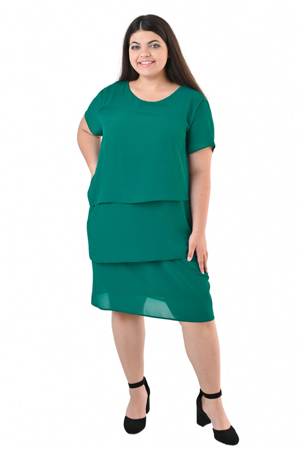 Sukienka FSU1115EL ZIELONY gładki