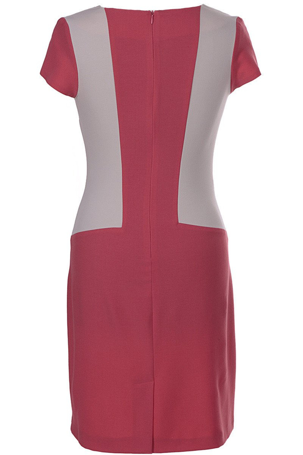 Sukienka FSU347 KORALOWY BEŻOWY