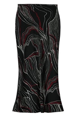 Spódnica FSP771  CZARNY wzór