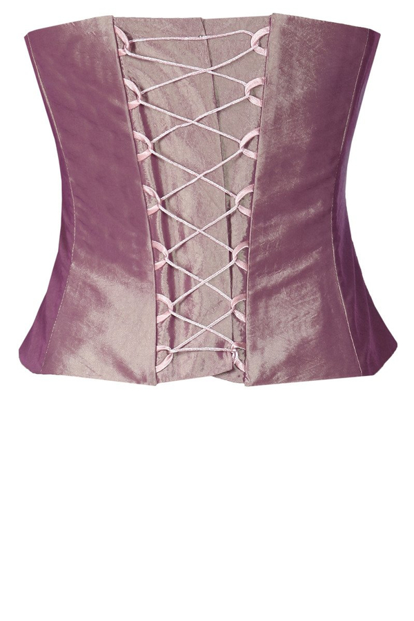 Gorset FGR042 RÓŻOWY BRUDNY tafta