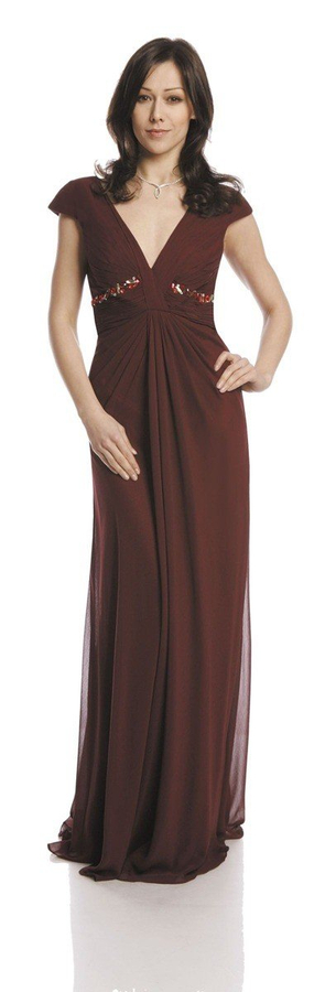 Dress FSU729 BURGUNDY
