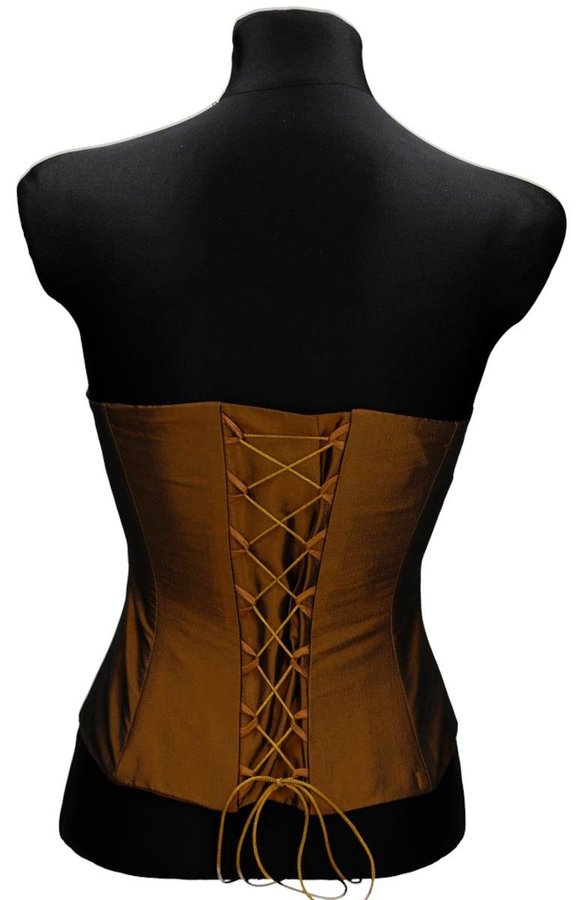 Gorset FGR042 ZŁOTY CIEMNY tafta