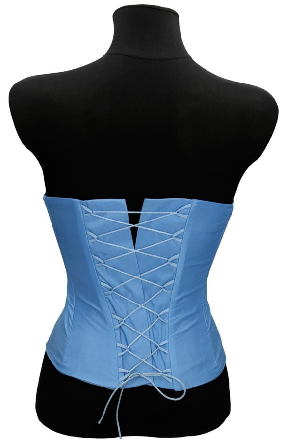 Gorset FGR042 NIEBIESKI tafta