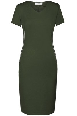 Sukienka FSU869  OLIWKOWY CIEMNY