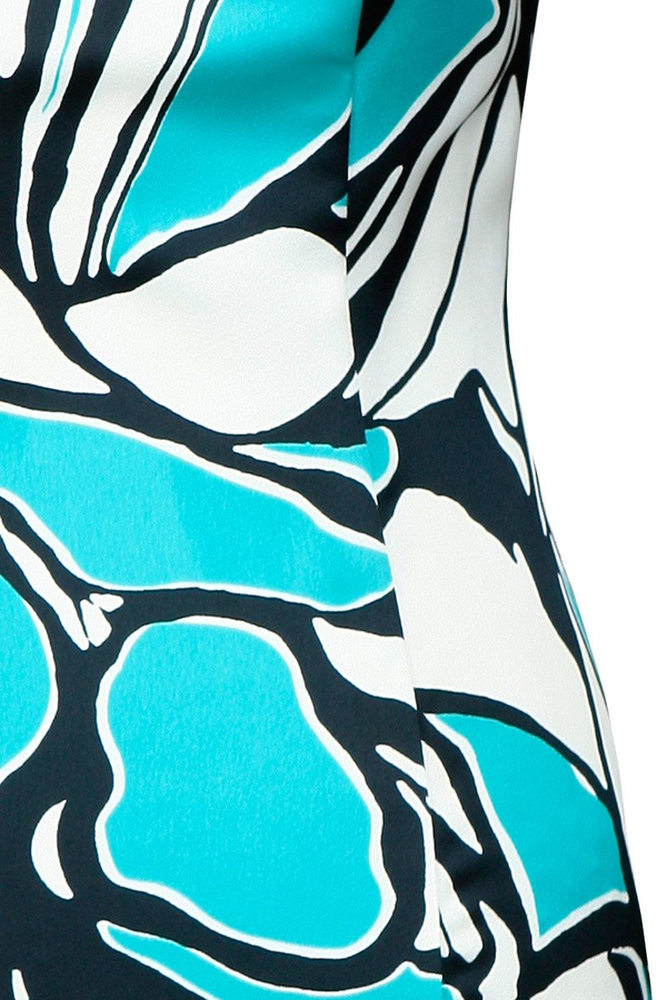 Sukienka FSU915 EKRI + TURKUSOWY