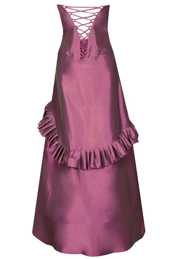 Sukienka FSU136 AMARANTOWY CIEMNY