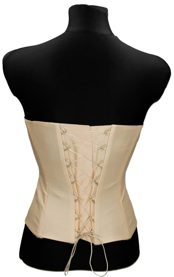 Gorset FGR042 BEŻOWY JASNY tafta