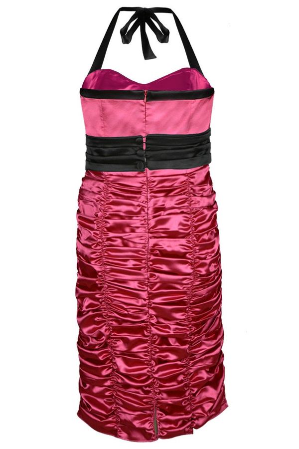 Sukienka FSU190 MALINOWY CUKIERKOWY