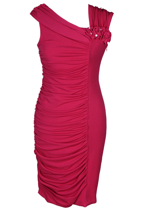 Sukienka FSU198 AMARANT ŚREDNI