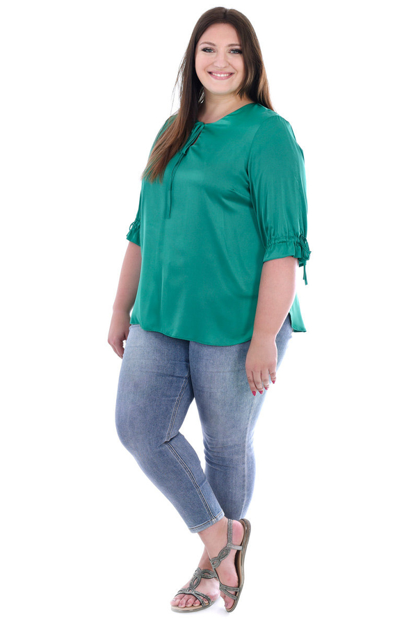 Bluzka FBZ1034 ZIELONY gładki