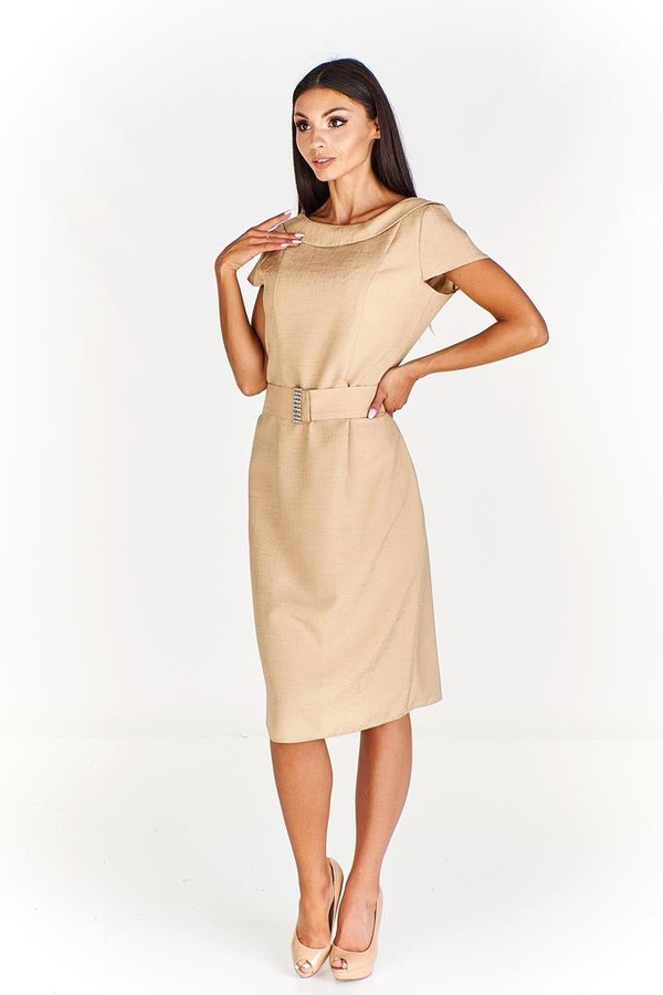 Sukienka FSU199 PIASKOWY