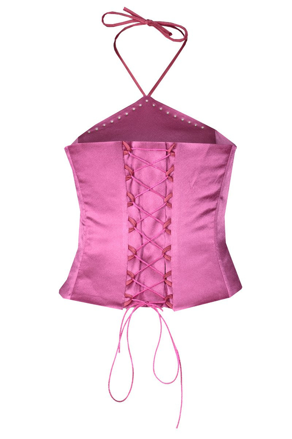 Gorset FGR047 AMARANTOWY ŚREDNI