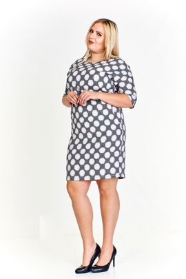 ARNO Sukienka M31182 Zielony Ciemny kropki