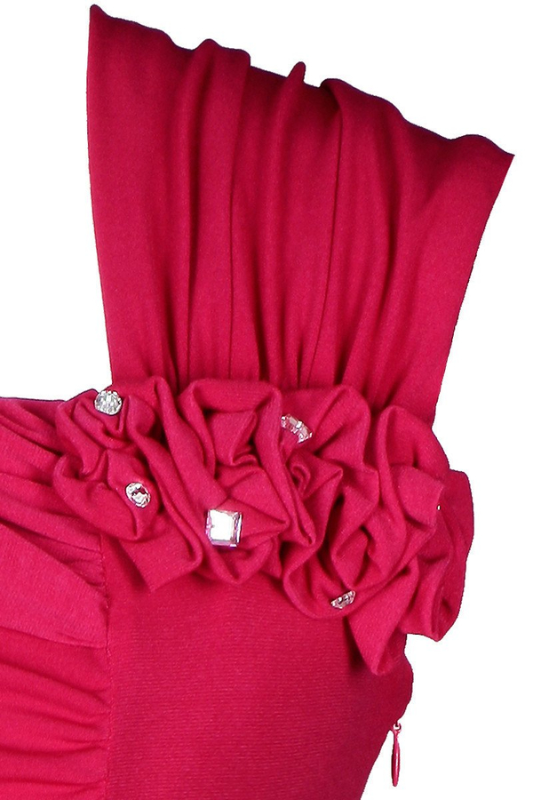 Sukienka FSU198 AMARANT ŚREDNI