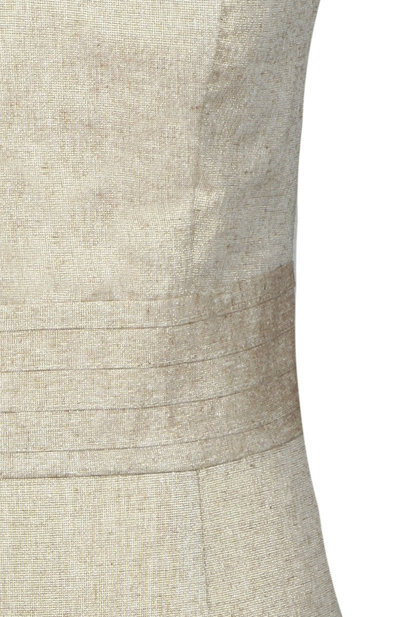 Sukienka FSU673 SZAMPAN + ZŁOTA