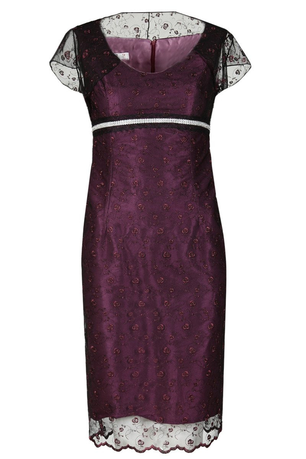 Sukienka FSU161 AMARANTOWY CIEMNY