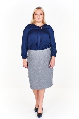 Spódnica FSP641 SZARY bombelek