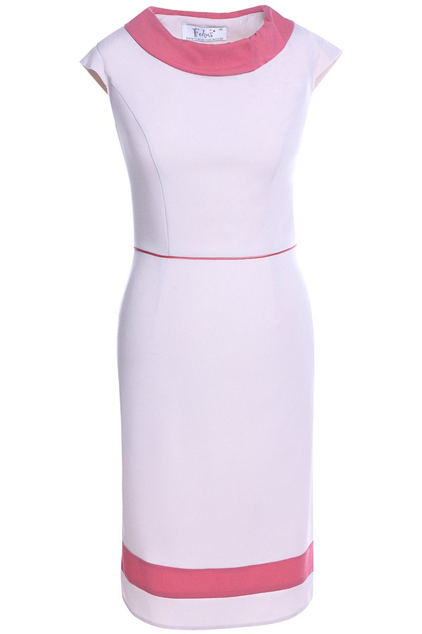 Sukienka FSU343 BEŻOWY MALINOWY CUKIERKOWY