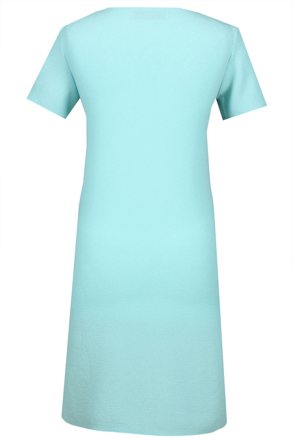 Sukienka FSU667 TURKUSOWY + LIMONKA