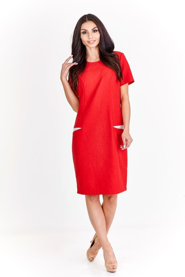 Sukienka FSU1012 CZERWONY