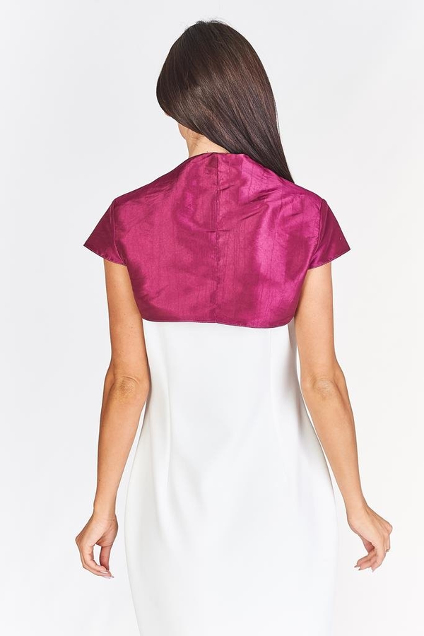 Bolerko FBL172 AMARANTOWY CIEMNY tafta