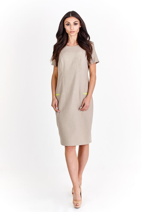 Sukienka FSU1012 BEŻOWY