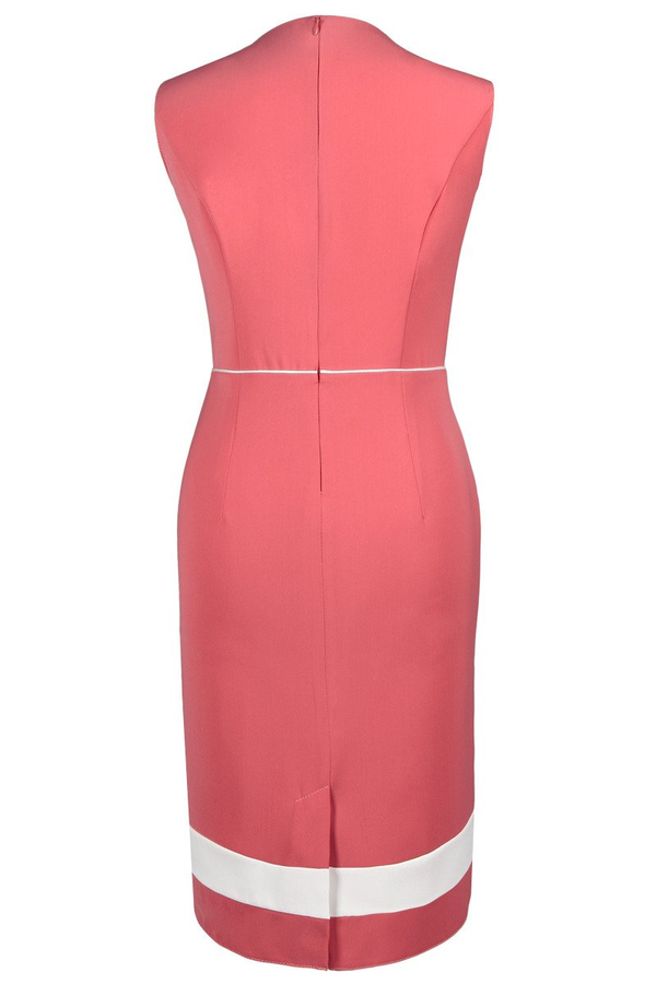 Sukienka FSU681 KORALOWY EKRI