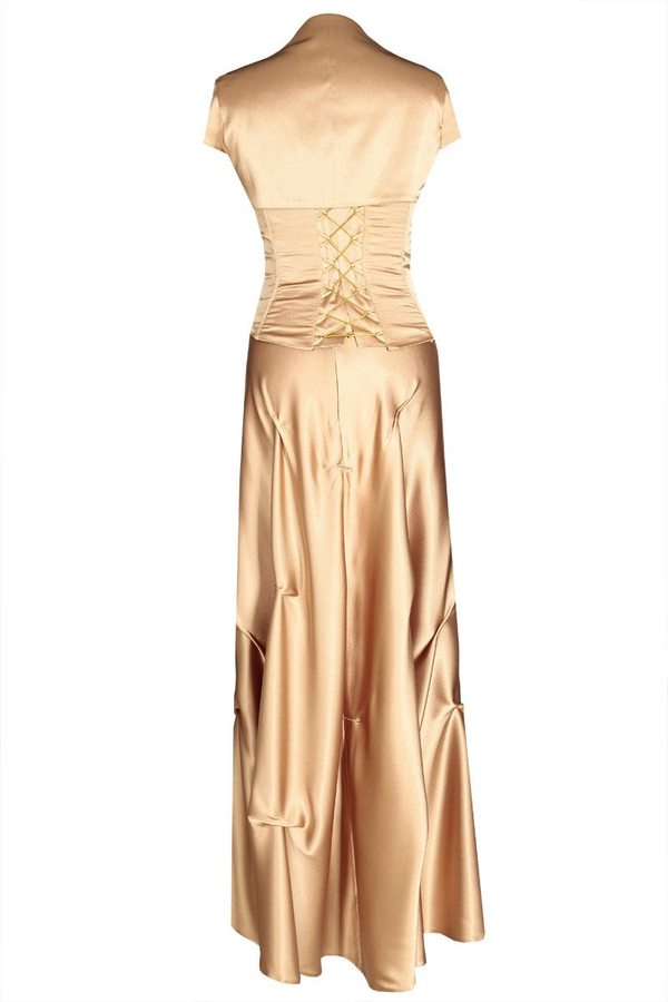 Sukienka FSU019  ZŁOTO STARE