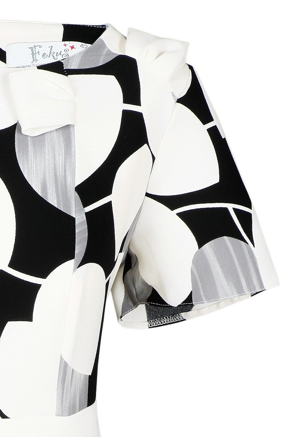 Sukienka FSU253 CZARNY SZARY JASNY