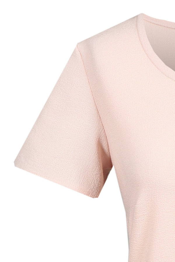 Sukienka FSU667 ŁOSOSIOWY JASNY + LIMONKA