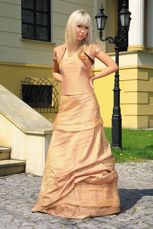 Sukienka FSU061 ZŁOTY