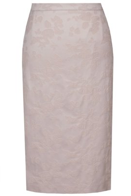 Spódnica FSP641 RÓŻOWY JASNY żakard