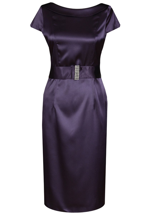 Sukienka FSU199 ŚLIWKOWY CIEMNY