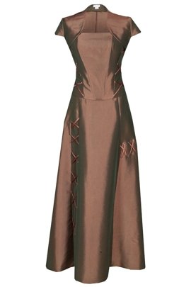 Sukienka FSU087 BRĄZOWO-MIEDZIANY