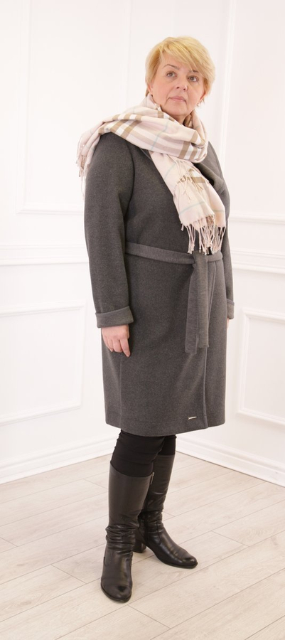 Płaszcz FPL1026 SZARY CIEMNY