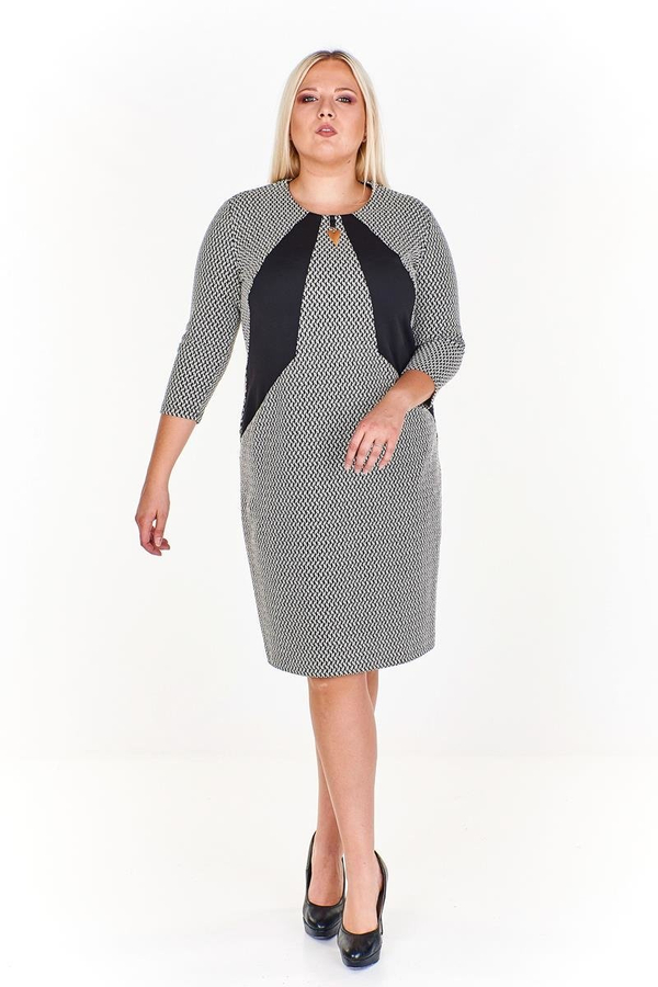 Sukienka FSU953 BIAŁY + CZANY