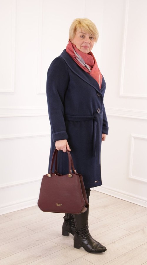 Płaszcz FPL1026 GRANATOWY