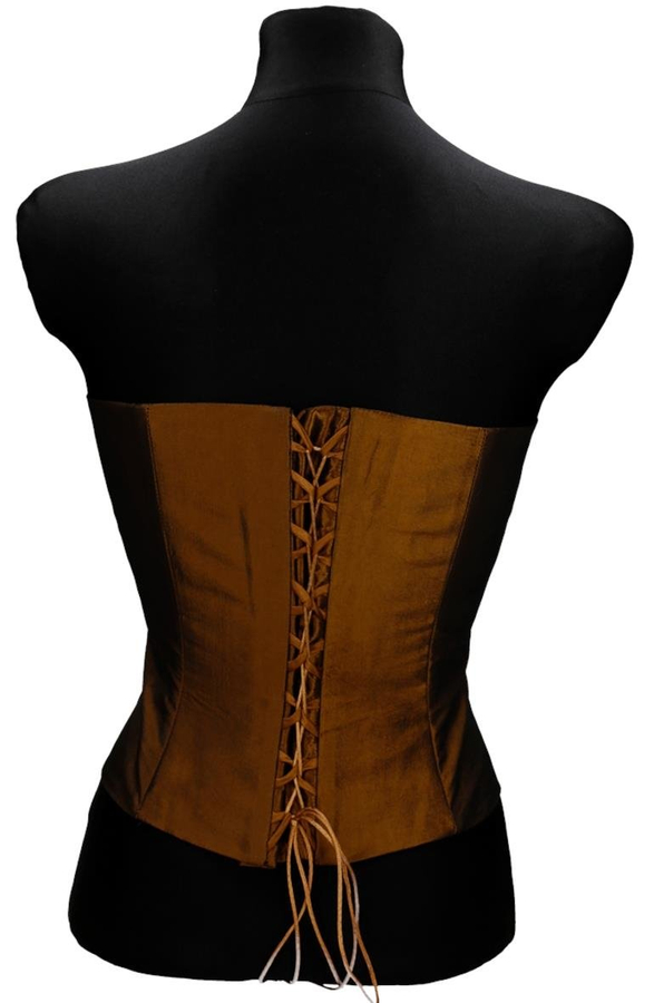 Gorset FGR082 ZŁOTO CIEMNE tafta