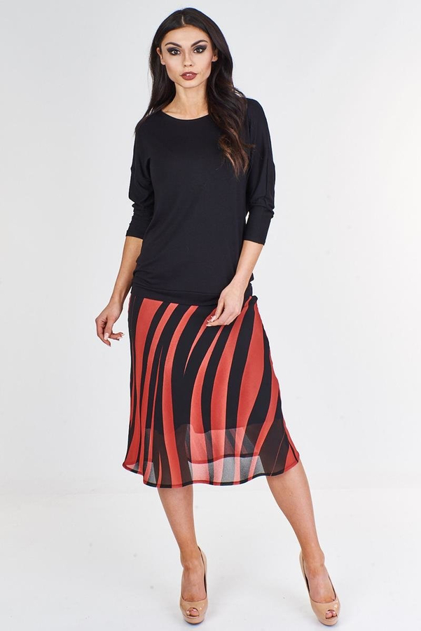 Spódnica FSP370 CZERWONY