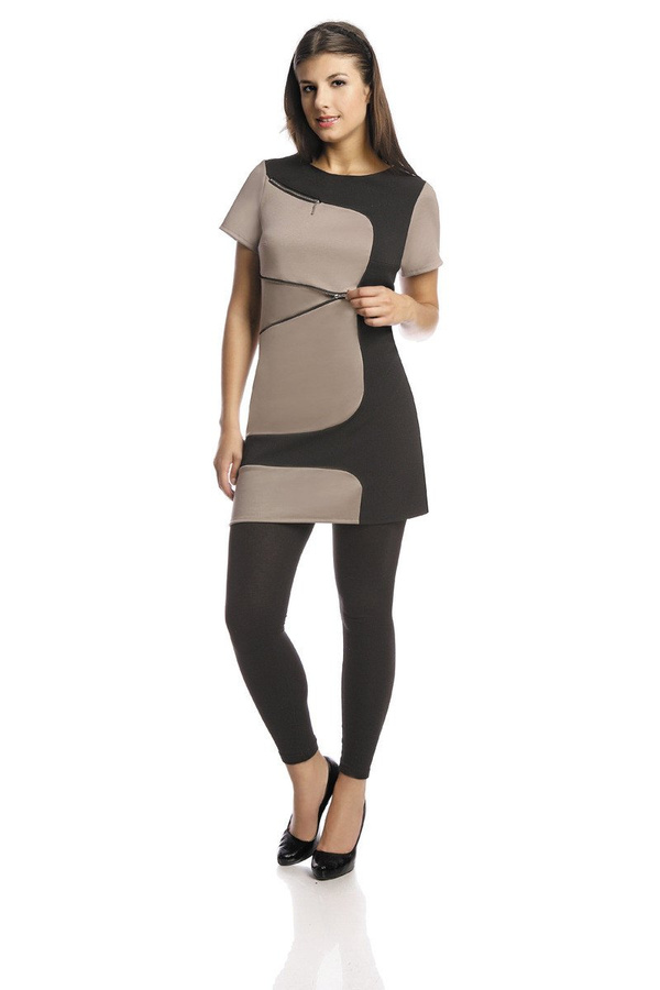 Tunic FTU303 BLACK DARK BEIGE