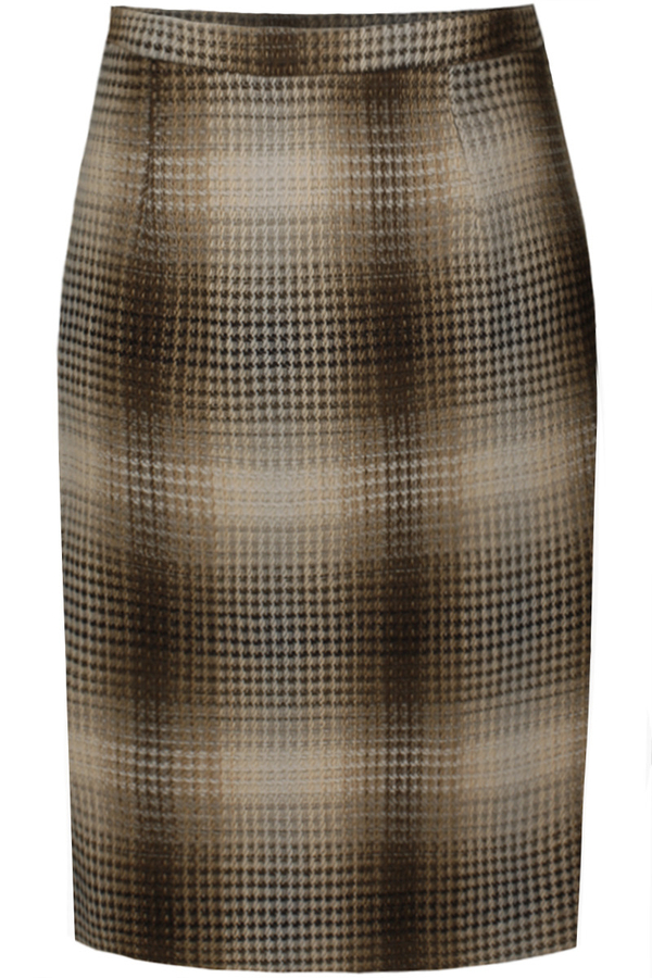 Spódnica FSP641 BEŻOWY + STARE ZŁOTO