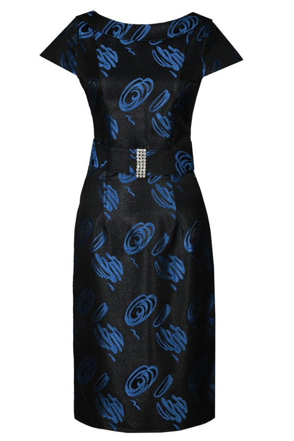 Sukienka FSU199  CZARNY + CHABROWY